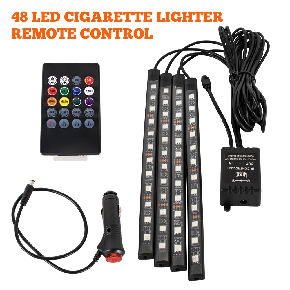 RGB LED Interior Ambient Lights for Mustang — App Control, Music Sync | Tradeo