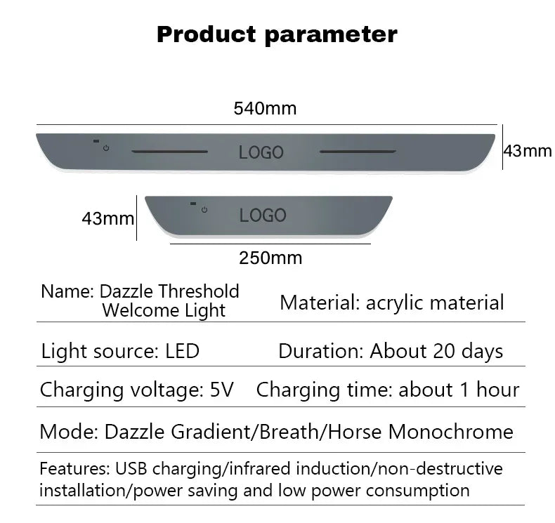 Tradeo™ Custom Illuminated LED Door Sills