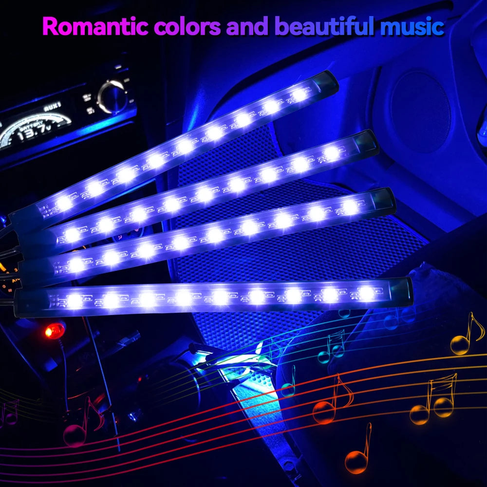 RGB LED Interior Ambient Lights for Mustang — App Control, Music Sync | Tradeo
